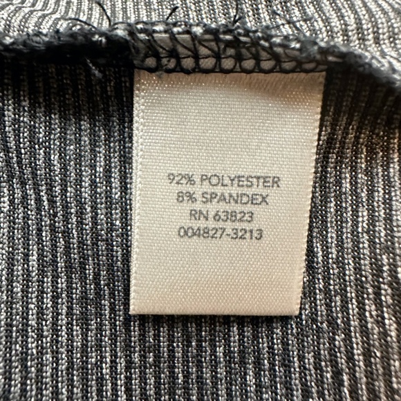 Vintage 90s Y2K CHRISTOPHER & BANKS Grey Pinstripe Midi Skirt S | Goth Classic - Picture 10 of 10